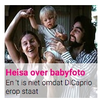 Heisa over babyfoto : En 't is niet omdat DiCaprio erop staat