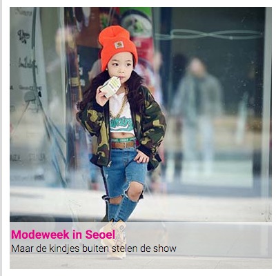 Modeweek in Seoel : Maar de kindjes buiten stelen de show