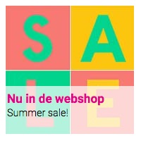 Nu in de webshop : Summer sale!