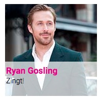 Ryan Gosling : Zingt!