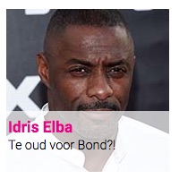 Idris Elba : Te oud voor Bond?!