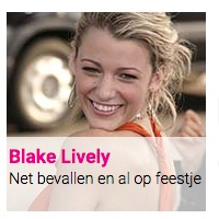 Blake Lively : Net bevallen en al op feestje