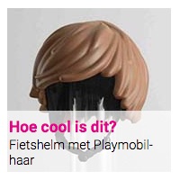 Hoe cool is dit? : Fietshelm met Playmobil-haar