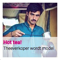 Hot tea! : Theeverkoper wordt model